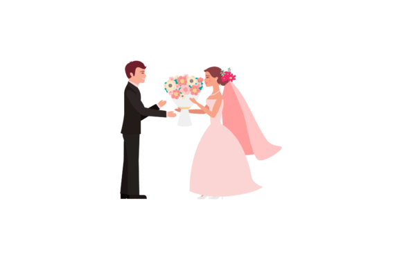 Couple Love Wedding Celebration Day Design Assets