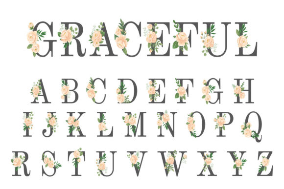 Elegant Floral Typography for Luxury Wedding Invitations