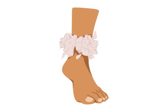 Elegant Foot Decoration Wedding Illustration