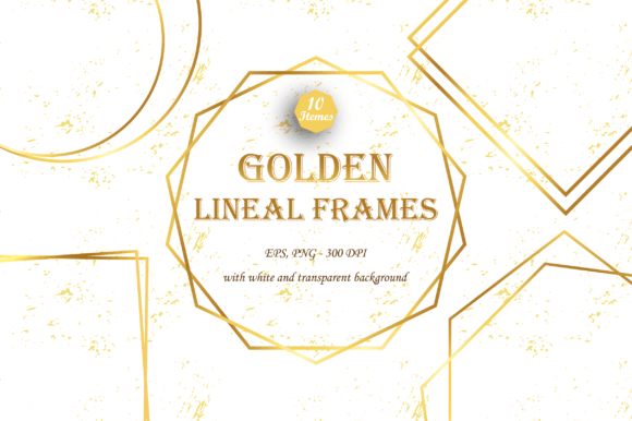 Elegant Golden Frames for Wedding Design