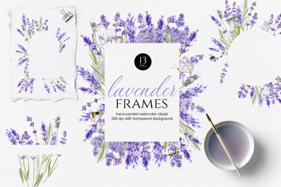 Elegant Lavender Frames for Wedding Invites & Creative Design