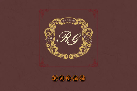 Elegant Vintage Flourish Wedding Emblem SVG Designs