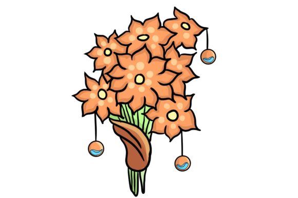 Elegant Wedding Bouquet Flowers Stickers Vector for Designers