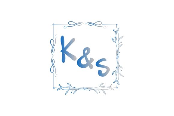 Elegant Wedding Monogram Design: K & S Initials