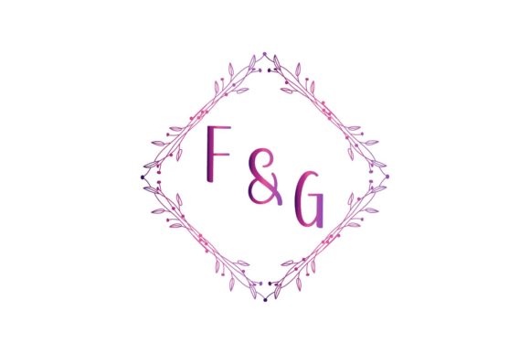 Elegant Wedding Name Initials F & G: A Design Asset