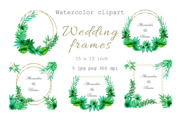Elevate Designs with Watercolor Tropical Frames