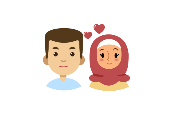 Enhance Designs with a Wedding Romantic Couple Character