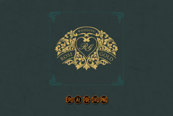 Timeless Design with a Classic Flourish Wedding Emblem SVG