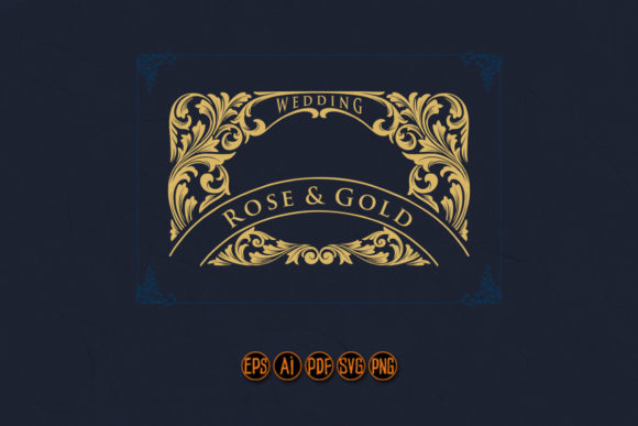 Vintage Flourish Wedding Badge SVG: A Designer's Asset