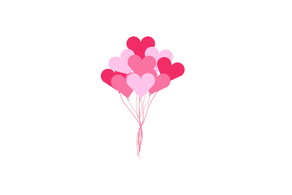 Wedding Love Balloon Design: A Modern Graphic Asset